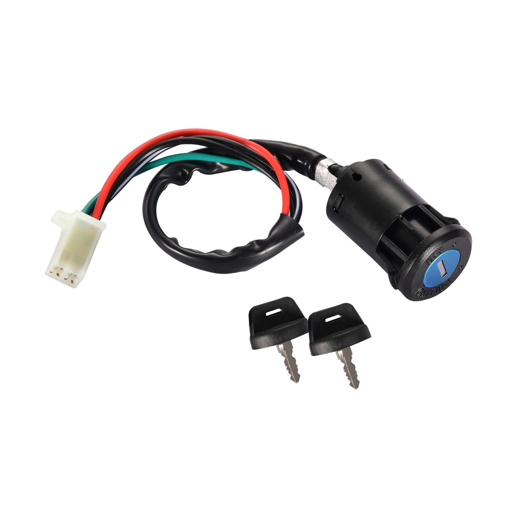 GOOFIT 4 Wires Ignition Switch Key Set with Cap for 50cc 70cc 90cc 110cc 125cc 150cc 200cc 250cc TaoTao SUNL ATV Dirt Bike Electric Scooter