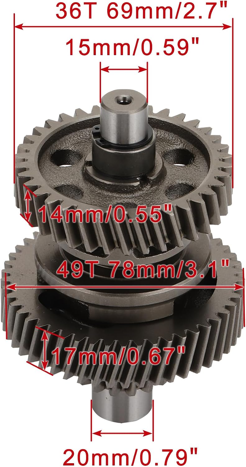 17T Transmission Drive Shaft for GY6 200cc ATV Quad