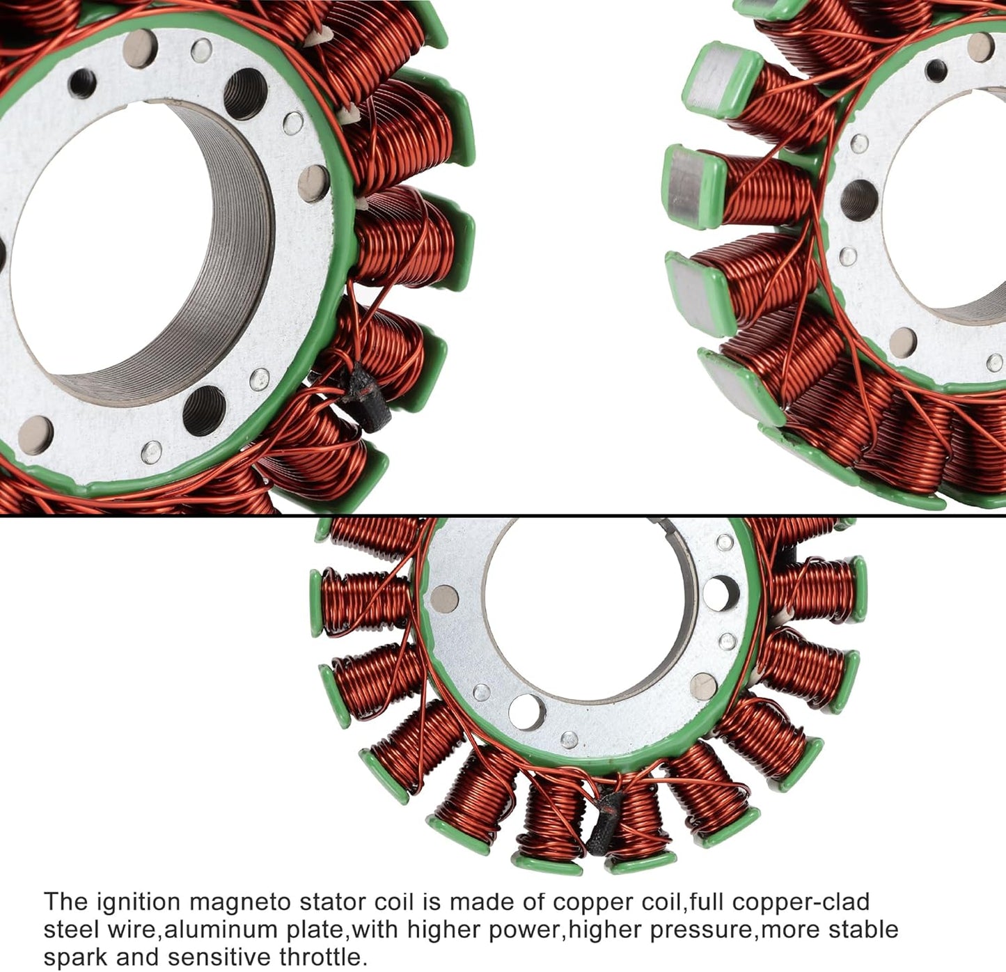 GOOFIT 18 Coil Magneto Stator for Suzuki GN250 Motorcycle Ignition Generator Replacement