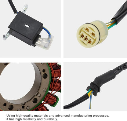 Honda TRX400FW TRX450 Foreman stator magneto alternator coil and wiring connector close-up