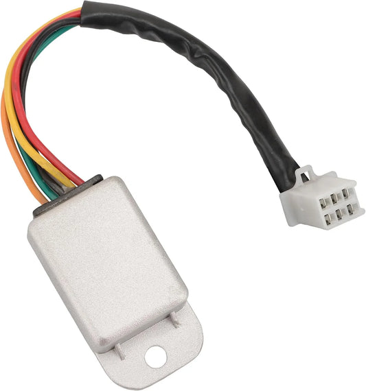 Motorcycle rectifier regulator with multicolor wires and 6-pin connector for Honda XL125 CB125S 1984-1985