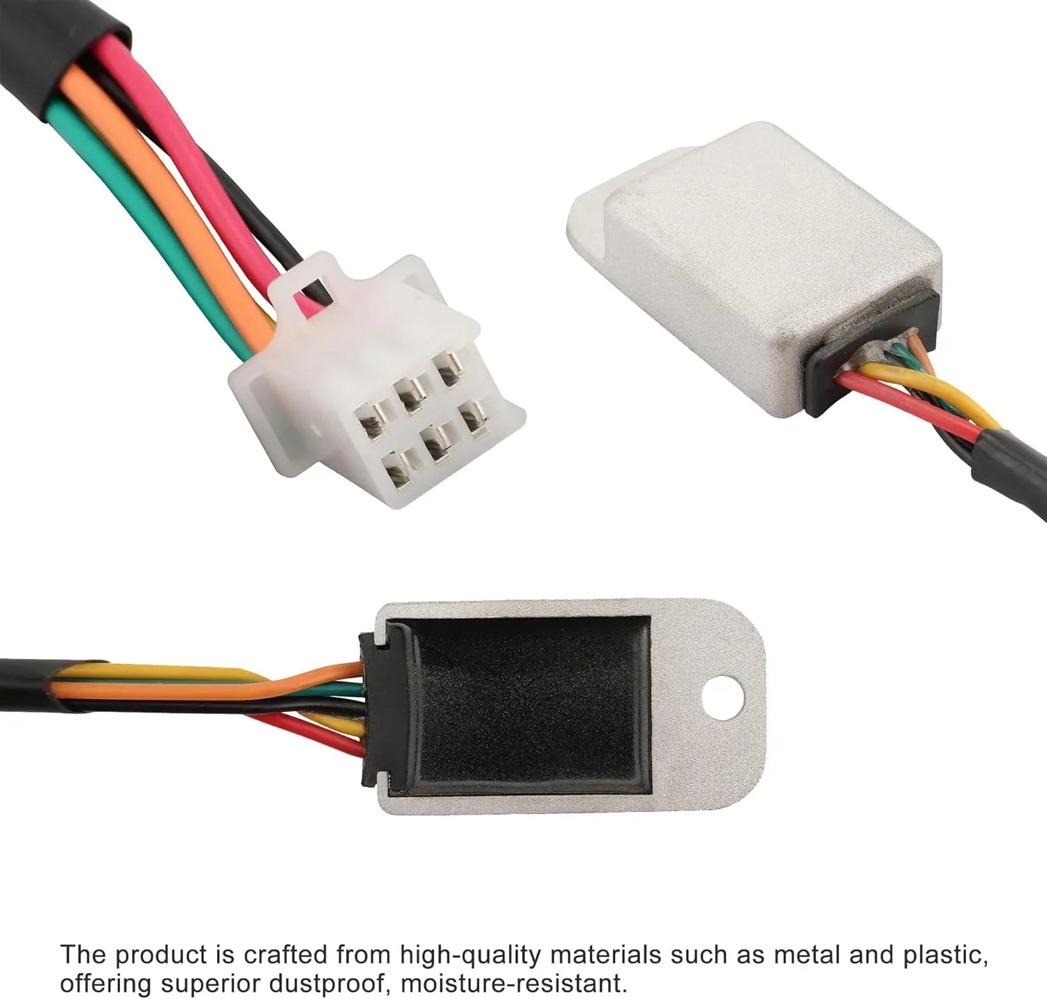 Motorcycle regulator rectifier for Honda XL125 CB125S, 6-pin connector with colored wires