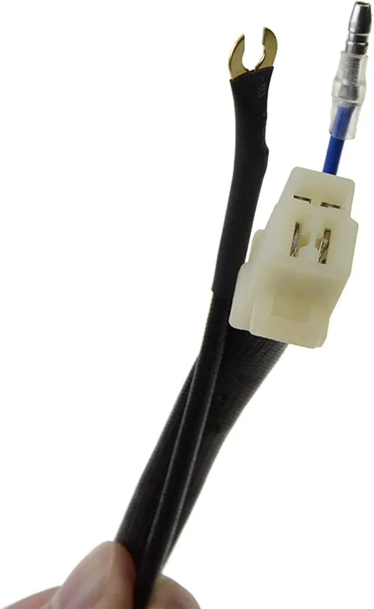 Close-up of Yamaha XV700 XV750 XV1100 Virago stator wiring connector and terminals