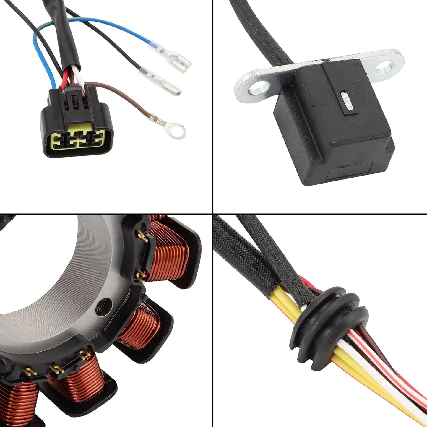 Polaris Ranger 500 6x6 stator assembly with wiring harness and connectors