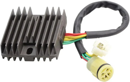 Honda XRV750 Africa Twin regulator rectifier with heat sinks and multi-color wires