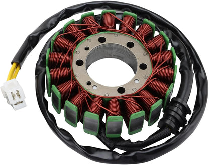 Honda Magna V45 motorcycle stator with copper coils and wiring harness