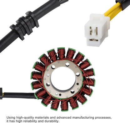 Honda VF750C Magna V45 stator replacement part with wiring and connector, close-up view