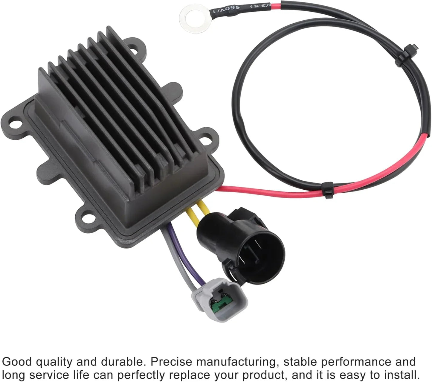 Rectifier regulator with cooling fins and wiring for Johnson Evinrude 90-115HP outboard motor.