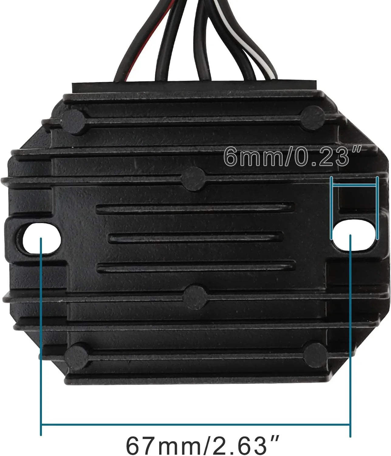 Suzuki Burgman AN250 AN400 rectifier regulator with wiring, 67mm width, 6mm holes