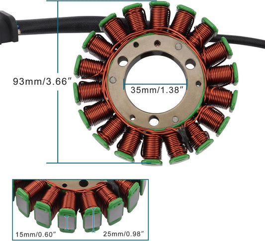 GOOFIT Stator magnéto 18 bobines 5 fils pour Yamaha TTR250, remplacement de générateur d'allumage