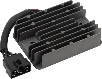 Motorcycle rectifier regulator for Suzuki GSX1300R Hayabusa, black finned design with connector