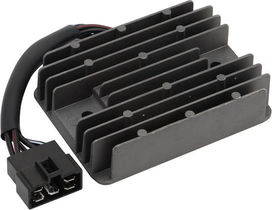 Motorcycle rectifier regulator for Suzuki GSX1300R Hayabusa, black finned design with connector