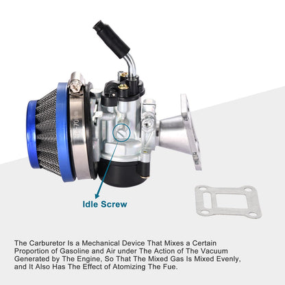 19mm Carburetor with Air Filter for 47cc 49cc 2-Stroke Pocket Bike