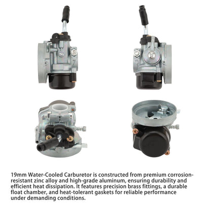19mm Carburetor for 37cc 39cc 47cc 49cc 50cc 2-Stroke Water-Cooled Pocket Bike ATV