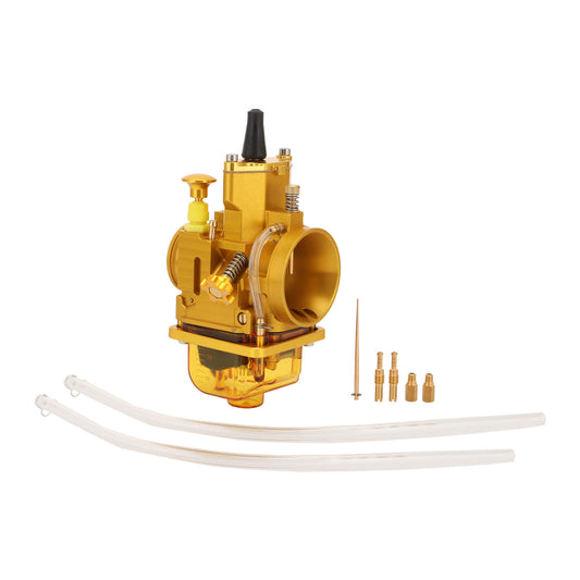 GOOFIT 30mm Gold Carburetor CNC Integrated Carb Replacement for PWK PWK30 125cc 200cc 250cc 300cc DirtBike Go Kart ATV UTV Scooter