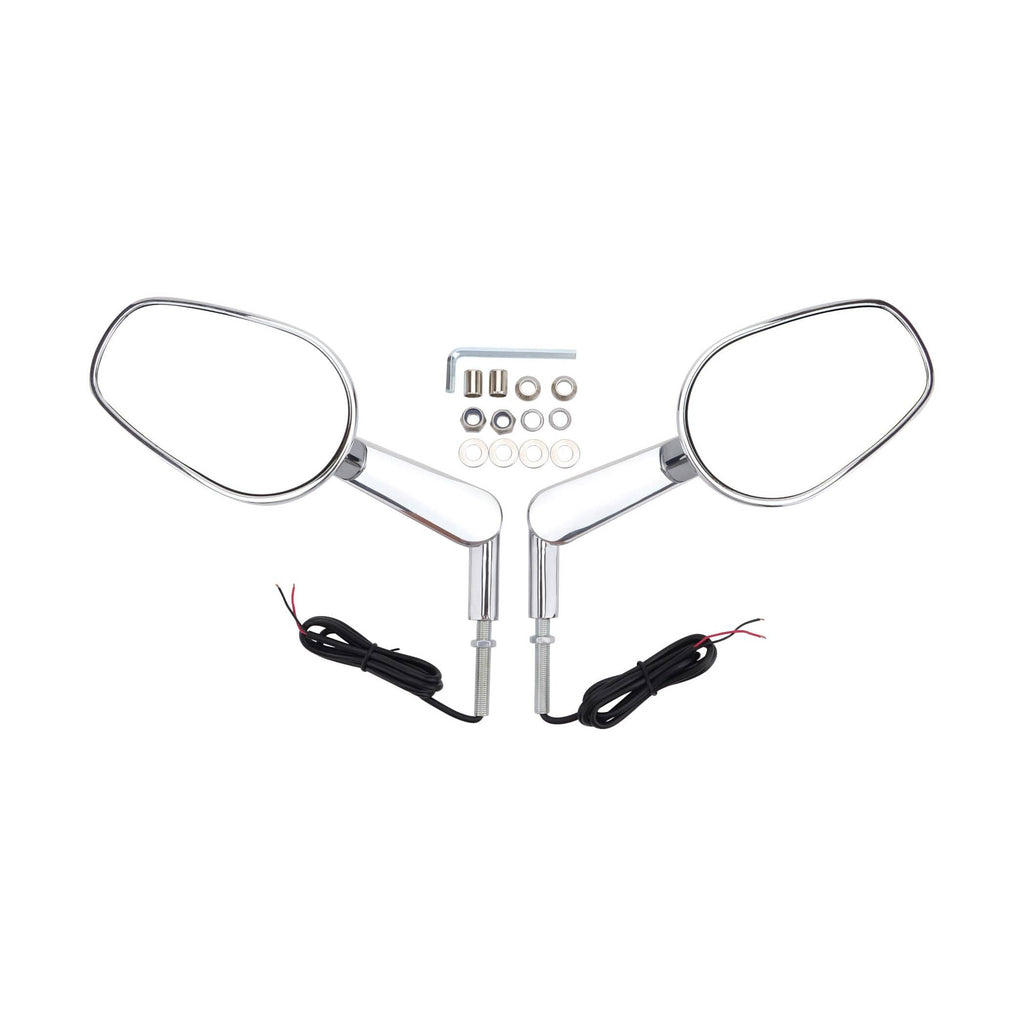 GOOFIT Aluminum Alloy Universal 7/8" 22mm Handle Bar End Round Rear View Side Mirrors Replacement for Go Kart Buggy UTV Scooter Moped ATV Quad Pitbike Large Replacement black Motorcycle