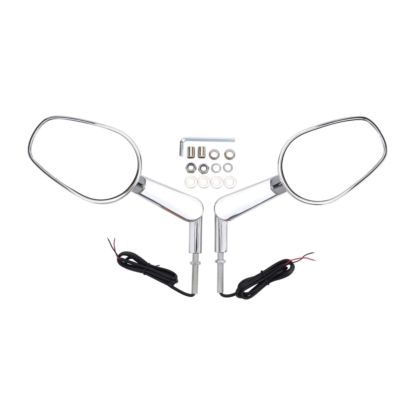 GOOFIT Aluminum Alloy Universal 7/8" 22mm Handle Bar End Round Rear View Side Mirrors Replacement for Go Kart Buggy UTV Scooter Moped ATV Quad Pitbike Large Replacement black Motorcycle