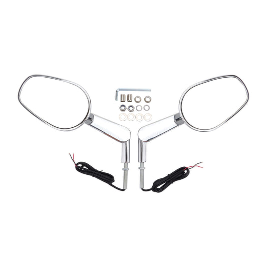 GOOFIT Aluminum Alloy Universal 7/8" 22mm Handle Bar End Round Rear View Side Mirrors Replacement for Go Kart Buggy UTV Scooter Moped ATV Quad Pitbike Large Replacement black Motorcycle