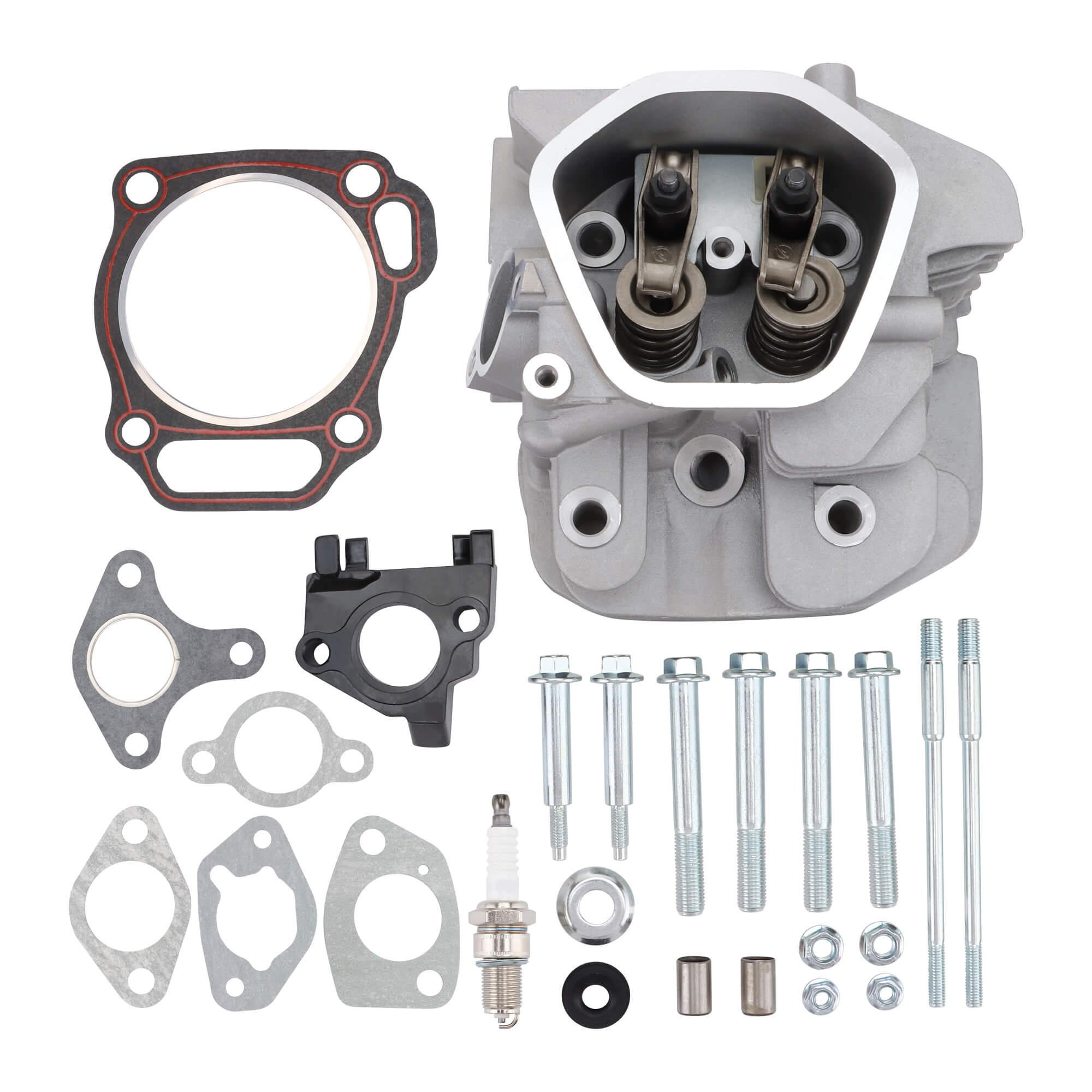 GOOFIT 12200-ZF6-406 Cylinder Head Assembly Rockers Valves Springs Kit Replacement for GX340 GX390 11HP 13HP Engine