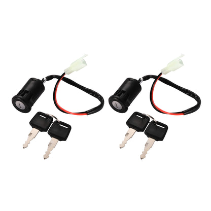 GOOFIT 2 Wire Ignition Key Switch Lock Replacement for Electric Trike and Scooter Golf Carts Bikes