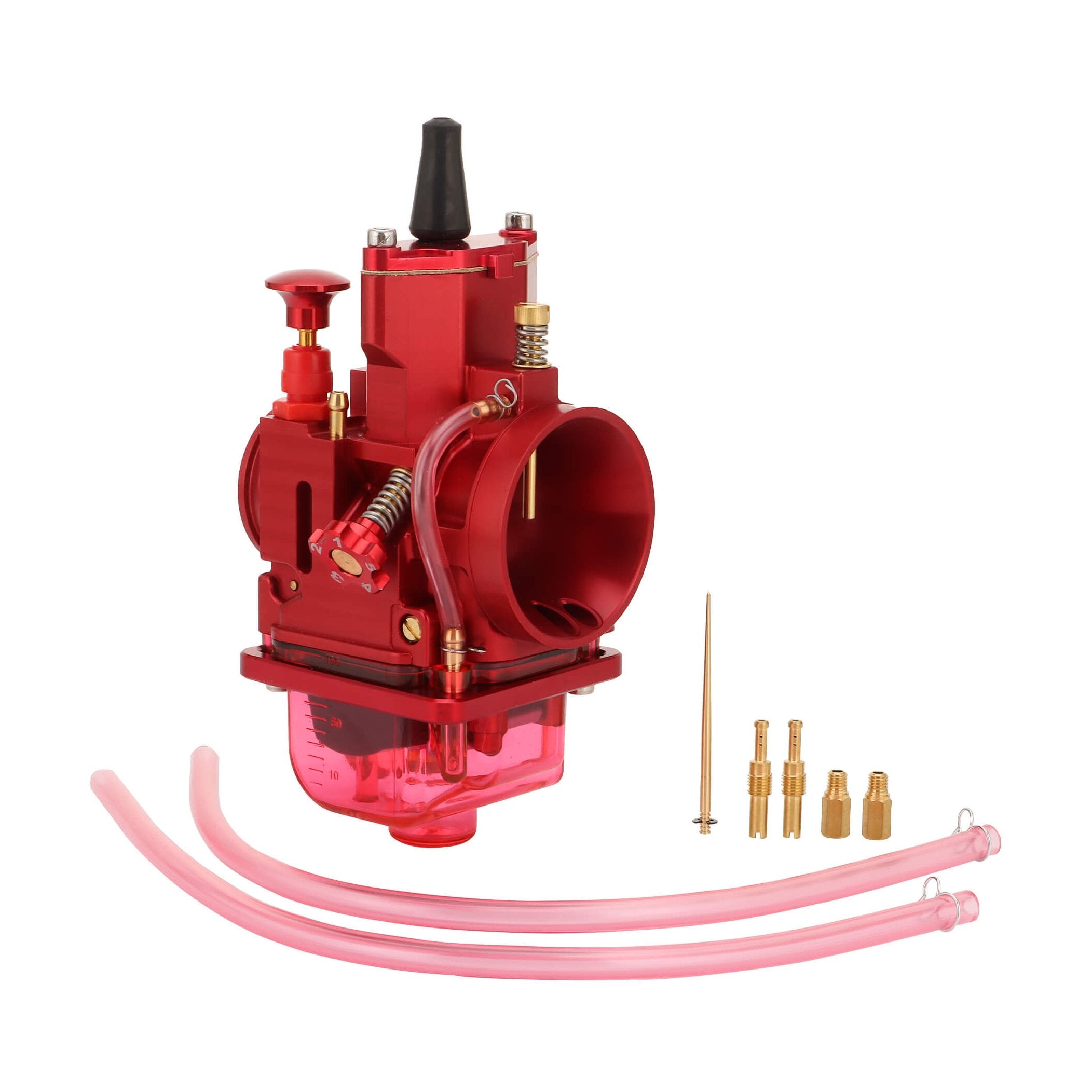 GOOFIT CNC Motorcycle PWK 28-34mm Racing Carburetor Replacement for 125-300cc ATV UTV Dirt Pit Bike Scooter Red