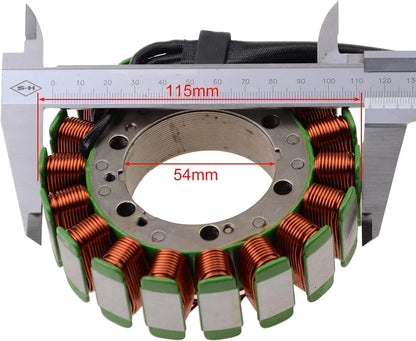 Aprilia SL1000 Falco magneto stator replacement with 115mm outer and 54mm inner diameter measurements