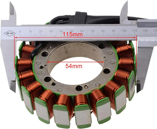 Aprilia SL1000 Falco magneto stator replacement with 115mm outer and 54mm inner diameter measurements