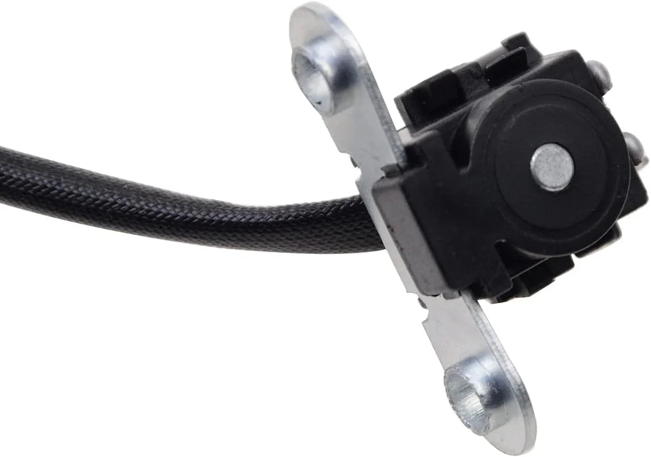 Close-up of a motorcycle stator magneto replacement part with mounting bracket and wire