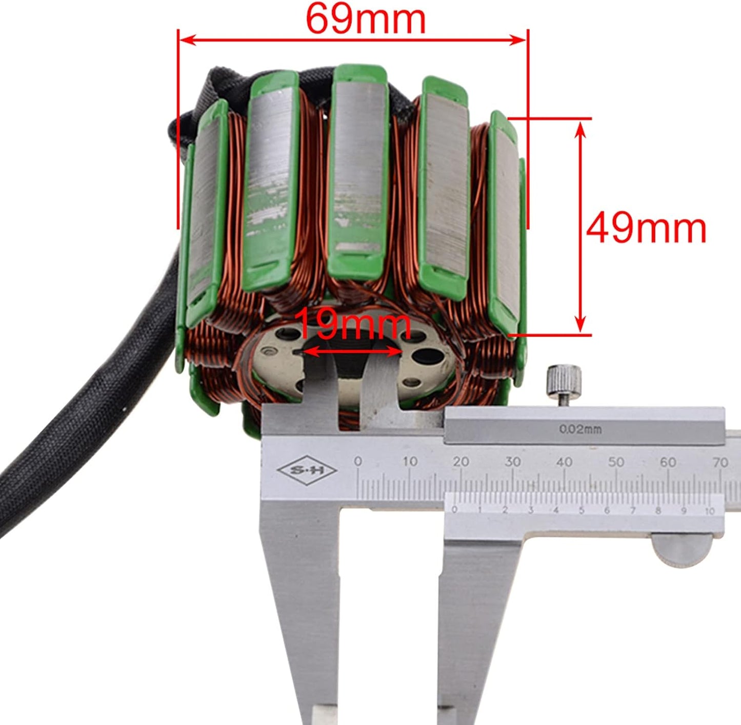 GOOFIT Stator magnéto 18 bobines 3 fils pour générateur d'allumage Yamaha YZF R1 2004-2008