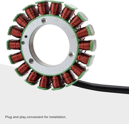 Kawasaki KFX700 stator replacement part with copper coils for ATV, close-up view