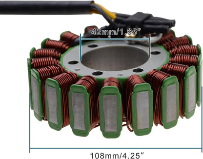 Replacement stator magneto for Polaris Ranger 700 XP with wire harness, 108mm diameter.