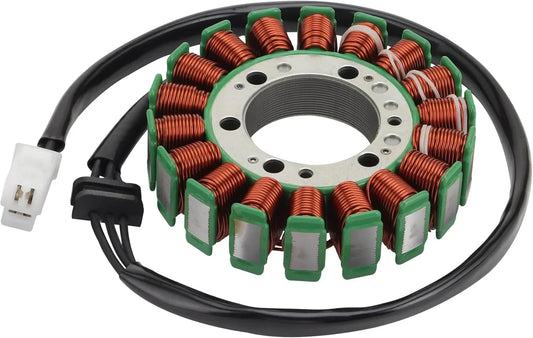 2005-2006 Kawasaki ZX-6R ZX-6RR motorcycle stator coil assembly with wiring harness