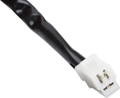 Close-up of Kawasaki ZX-6R stator wiring connector with black cable and white plug