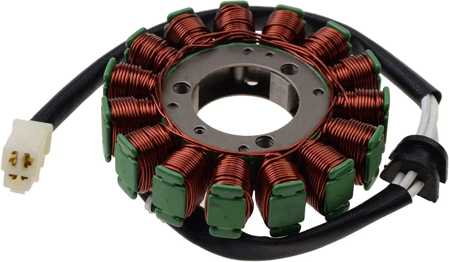Motorcycle magneto stator replacement for Suzuki GSX-R1000, copper windings, connector plug
