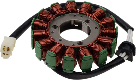 Motorcycle magneto stator replacement for Suzuki GSX-R1000, copper windings, connector plug