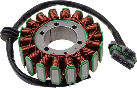 Polaris stator assembly with copper coils and connector plug for ATV and UTV engines