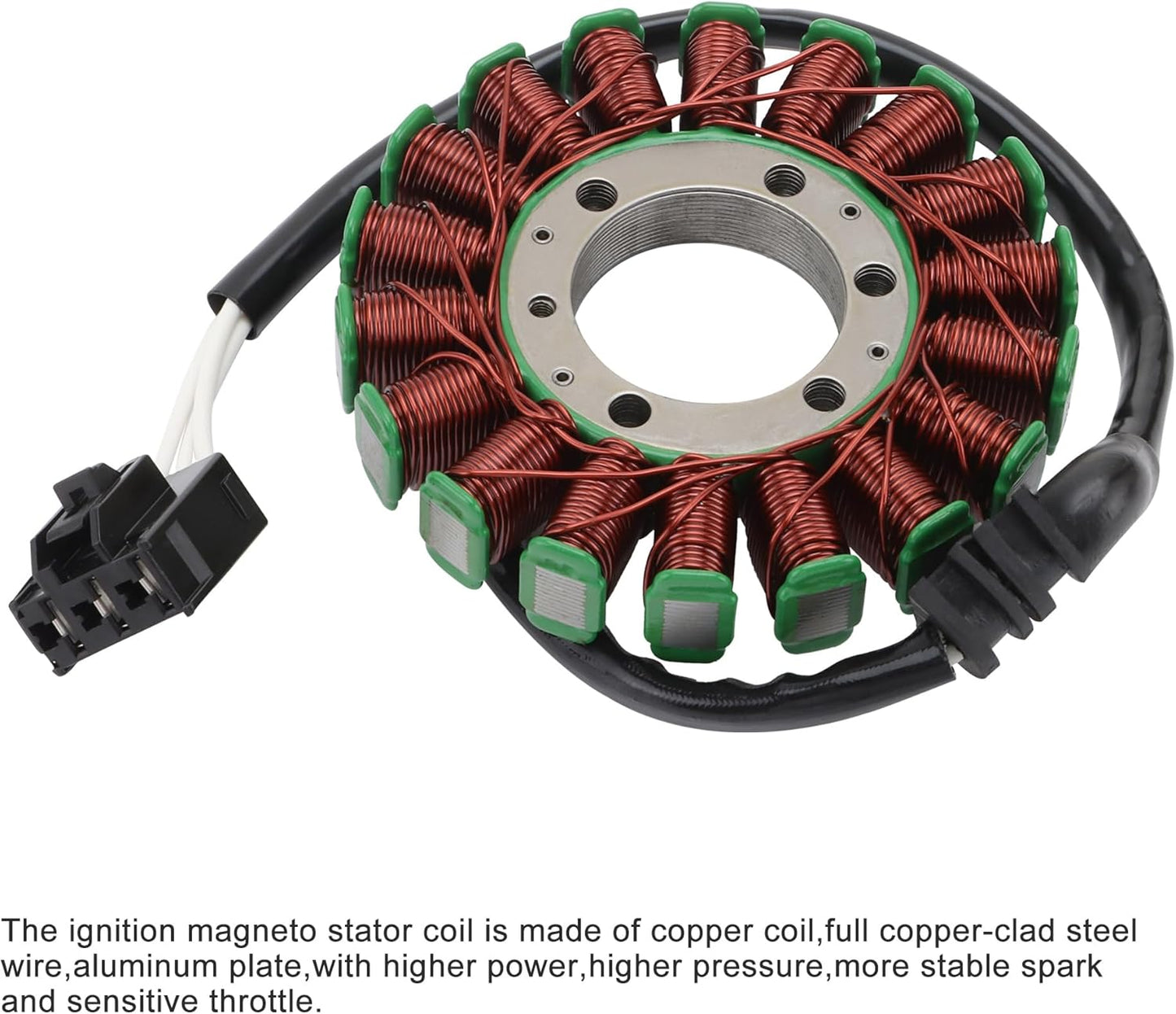 GOOFIT Stator Magnéto à 18 Bobines pour Yamaha YZF R6 2006-2014 Générateur d'Allumage