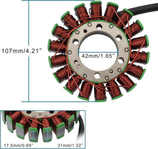 GOOFIT Stator 18 bobines 5 fils pour générateur de magnéto VTT Yamaha YFM700 2006-2018