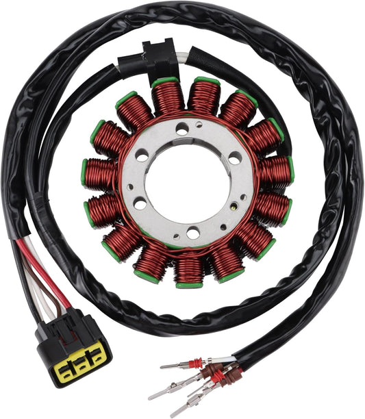 GOOFIT Stator magnéto 15 bobines pour Kawasaki VN900 Vulcan 900 Classic Générateur d'allumage