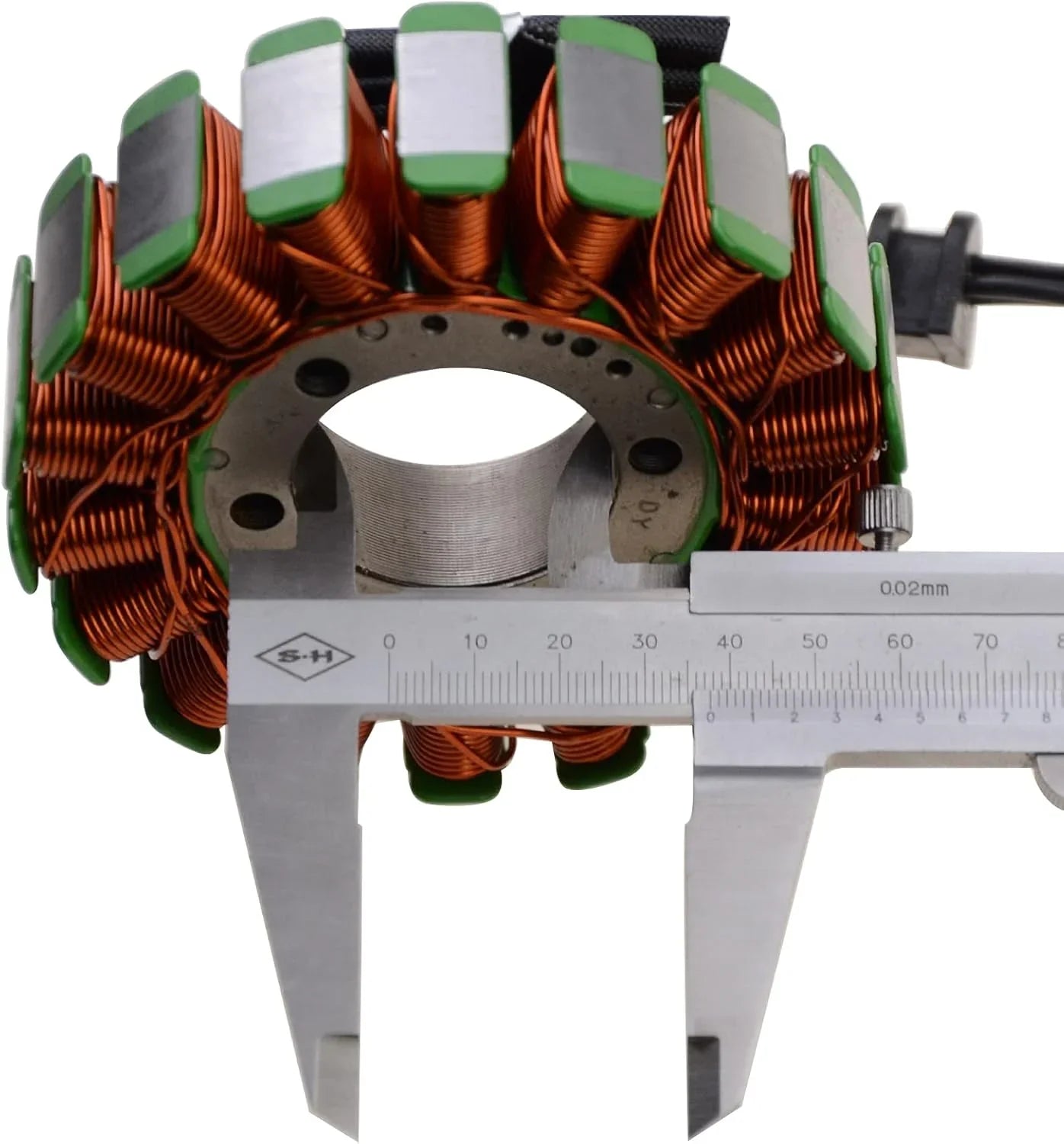 Suzuki GSXR400 stator magneto 18 coil with copper wire winding measured by caliper