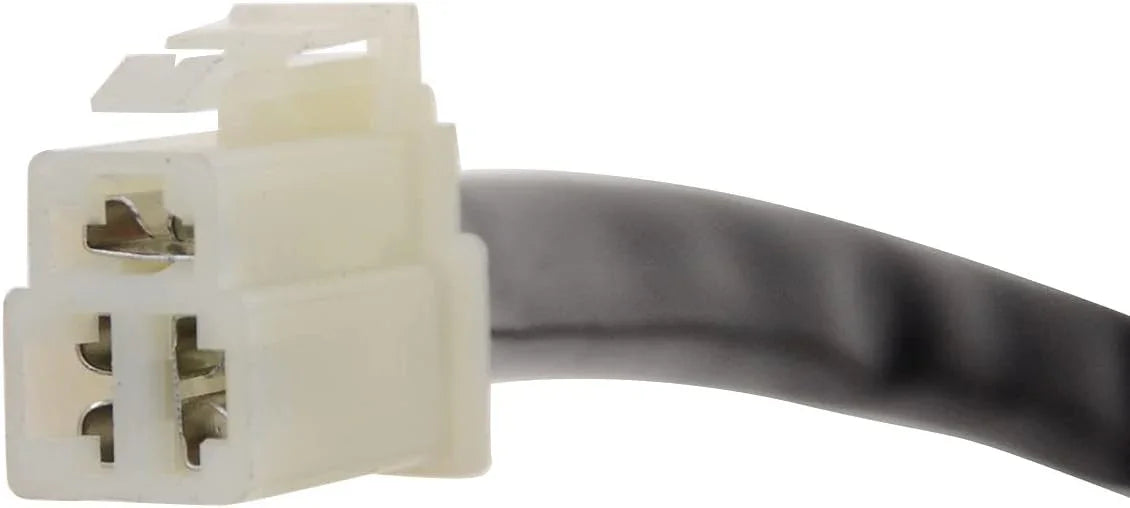 Close-up of a white 3-wire electrical connector for Suzuki GSXR400 stator wiring harness