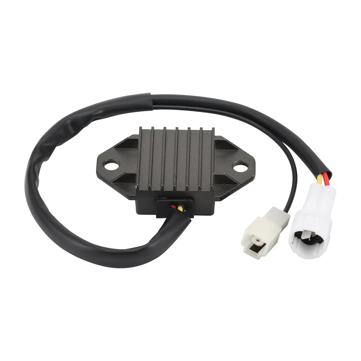 Yamaha WR250F WR450F regulator rectifier with wire and connectors, black finned design
