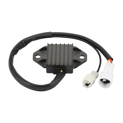 Yamaha WR250F WR450F regulator rectifier with wire and connectors, black finned design
