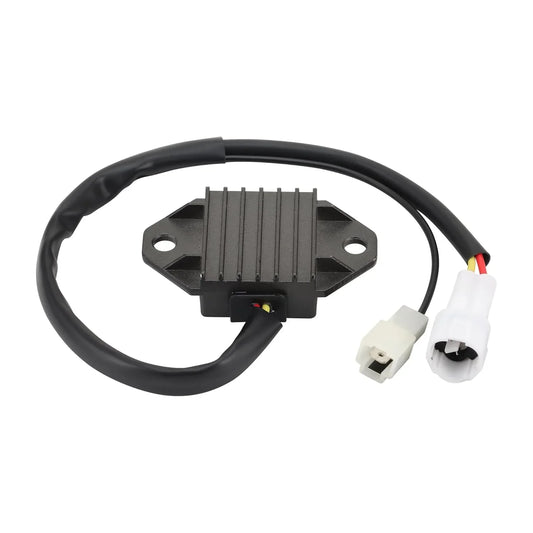 Yamaha WR250F WR450F regulator rectifier with wire and connectors, black finned design