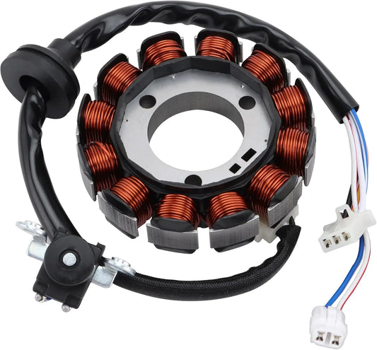 Yamaha Neo 115 stator magneto coil assembly with copper wiring and connectors