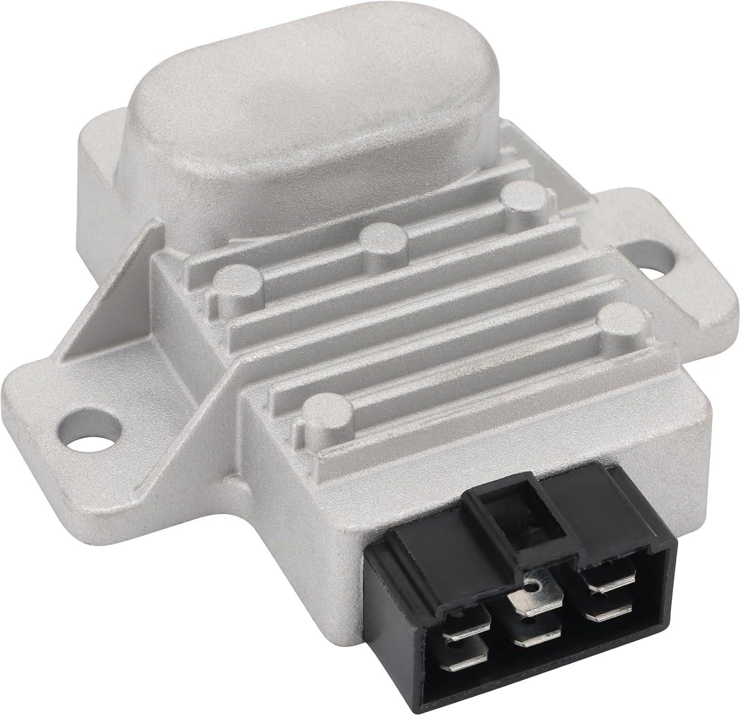 Motorcycle regulator rectifier for Honda NXR150 Bros, silver metal with black plug