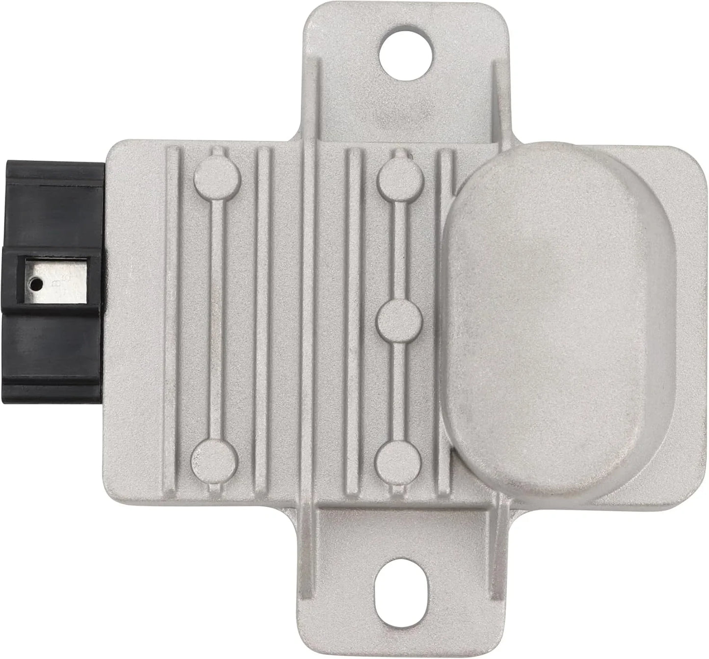 Motorcycle regulator rectifier for Honda NXR150 Bros, silver with fins and black connector