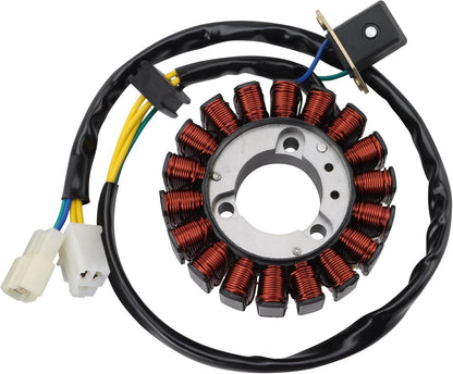 GOOFIT 18 Pole Magneto Stator for Hyosung GT250 GV250 GTR250 2009-2018 Ignition Coil