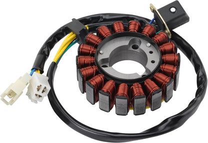 GOOFIT 18 Pole Magneto Stator for Hyosung GT250 GV250 GTR250 2009-2018 Ignition Coil