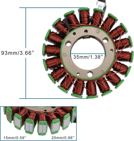 GOOFIT Stator 18 bobines 5 fils pour Yamaha YFZ450 YFZ450R 2009-2018